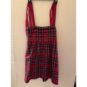 NWT Francesca's Red Plaid Mini Dress Small Y2K Punk